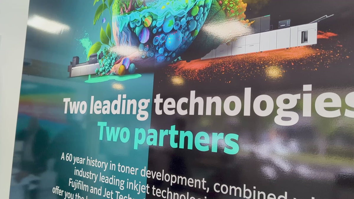 Fujifilm and Jet Tech partnership display in the Warrington showroom