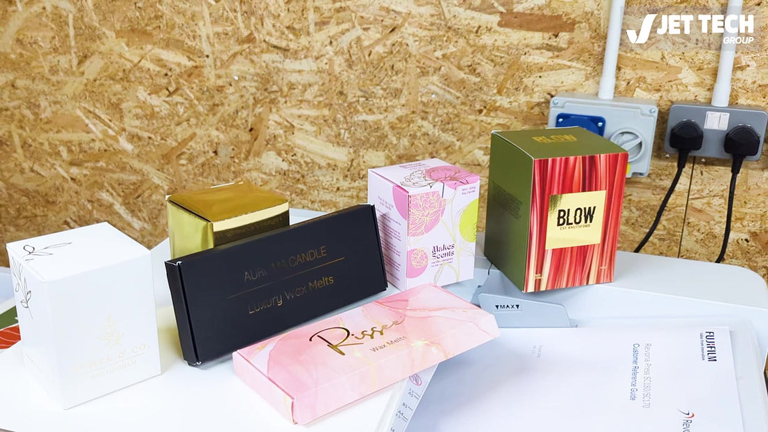 Short-run folding cartons and sample boxes produced digitally